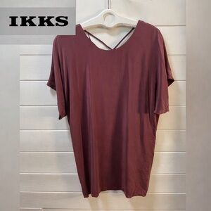 IKKS WOMEN – Burgundy Silk Dress/ tunic – Size 40